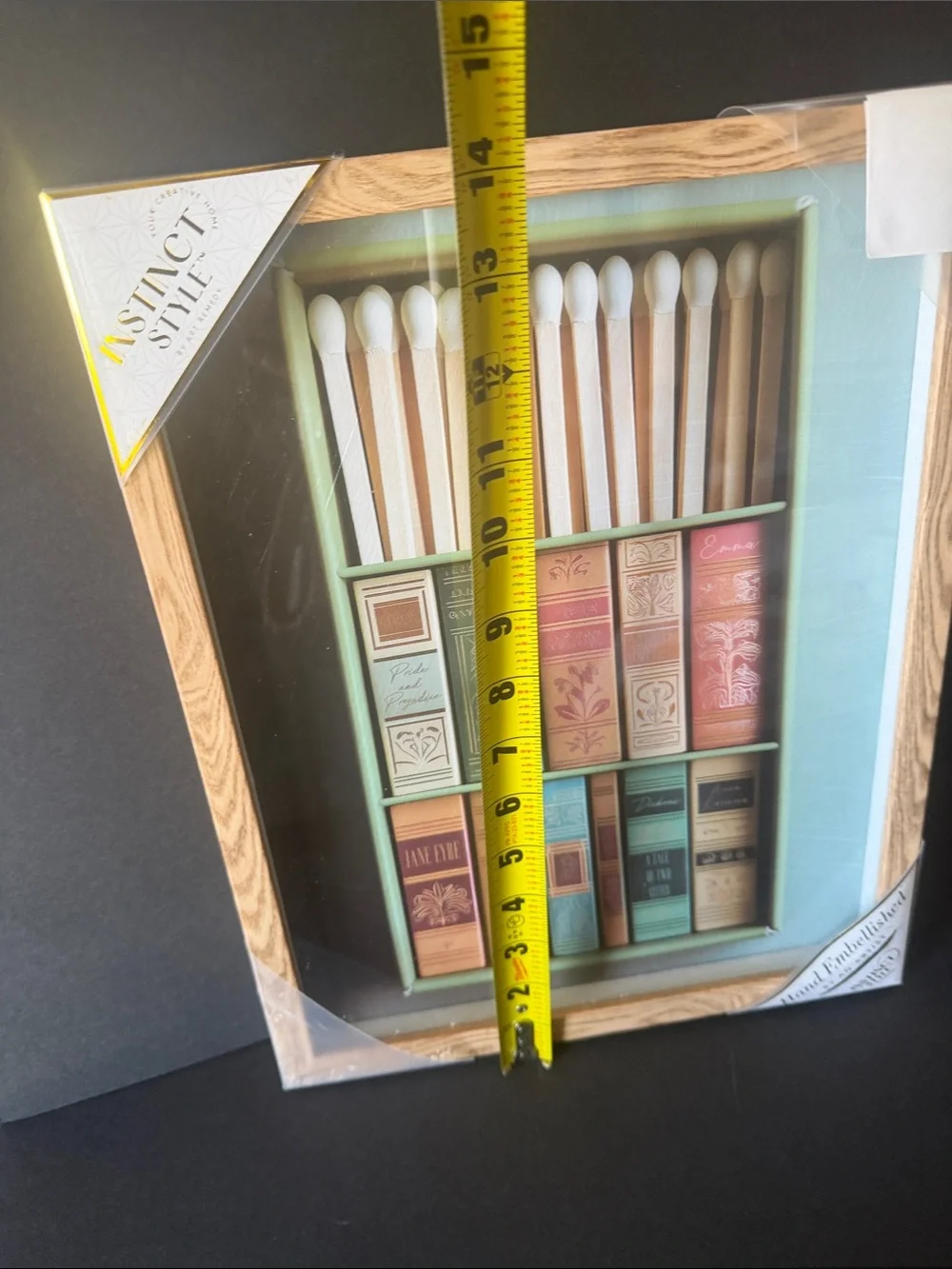NWT Instinct Style Classic Books Matchbox Framed Wall Art  11 x 14